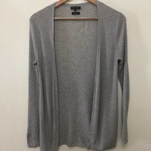 Massimo Dutti Wool Silk Grey Open Ribbed Cardigan